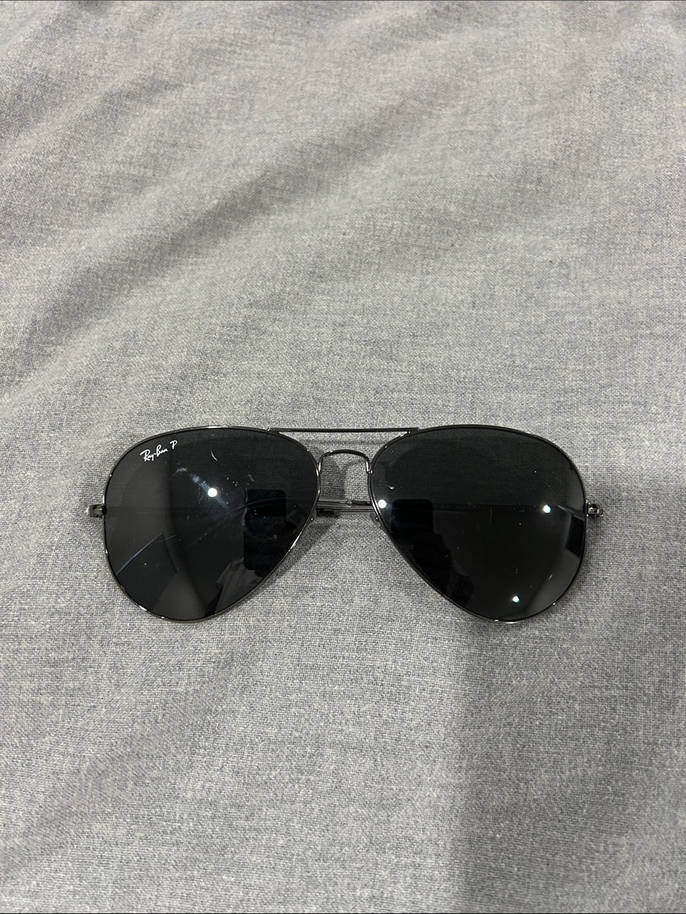 Ray-Ban Aviator Sunglasses - Black Lenses, Gunmetal Frame